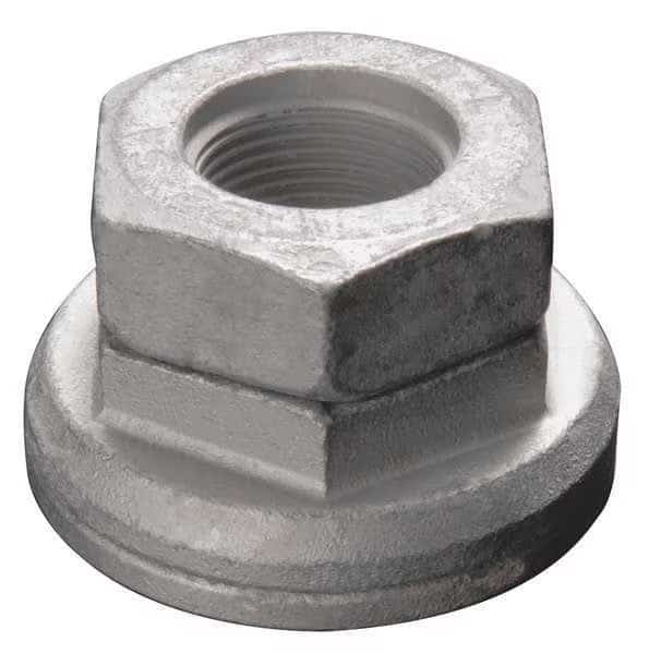 3/4"-16 Grade 8 Zinc Plated Finish Carbon Steel Safety Wheel Lock Nut, 10 pk.