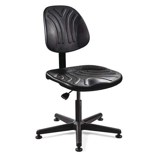 Task Chair,Poly,Black,15" to 20" Seat Ht, Mfr#: 7000D, BEVCO