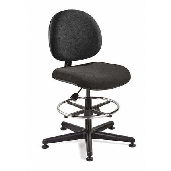 Task Chair,Fabric,Black,23-33" Seat Ht, Mfr#: V4507MG-BK, BEVCO