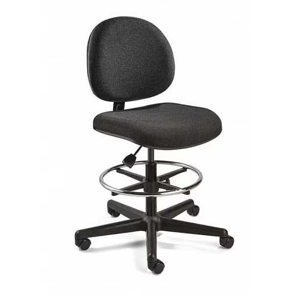 Task Chair,Fabric,Black,24-34" Seat Ht, Mfr#: V4507HC-BK, BEVCO