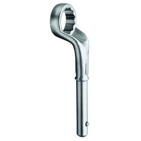 Box End Wrench, 24mm, 12pt, Satin, Offset