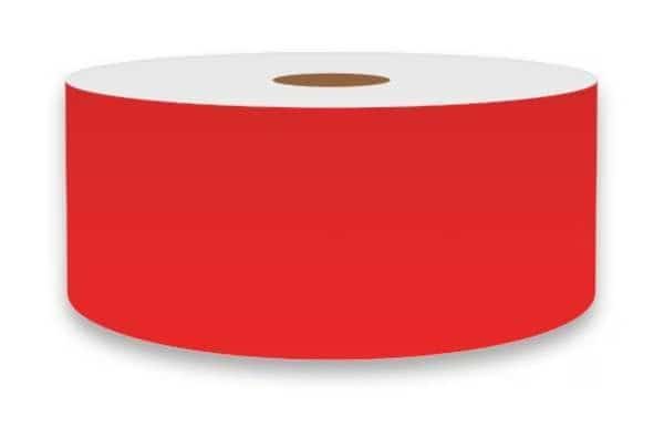 Label Tape, Red, Labels/Roll: Continuous