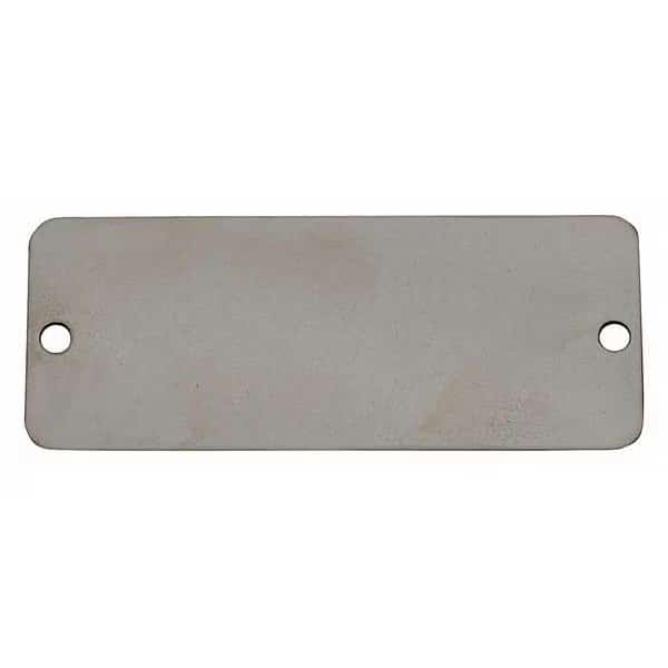 Blank Tag, Stainless Steel, 1 1/2 in H x 3 in W, Silver, Rectangle, 100 PK