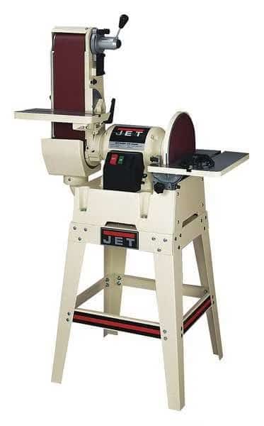 Belt and Disc Sander, 1 1/2 hp, 12 in Disc Dia, 1725 RPM Disc Speed, Corded, 230 V V