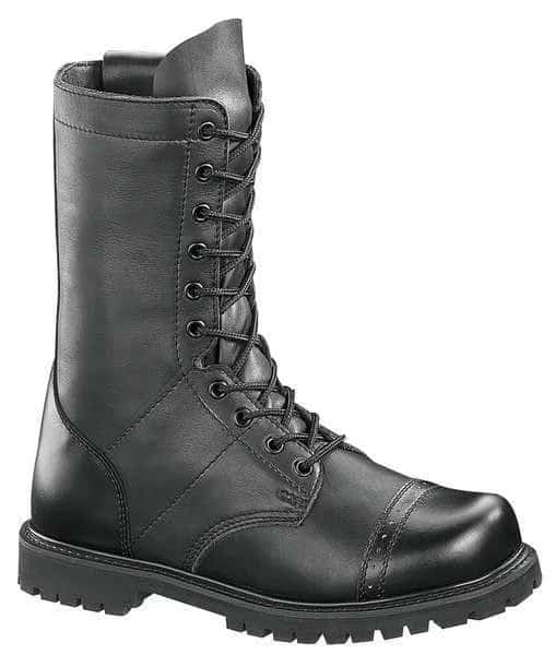 Men's Military/Tactical Boot, Plain Toe, M, 11 in Height, Black