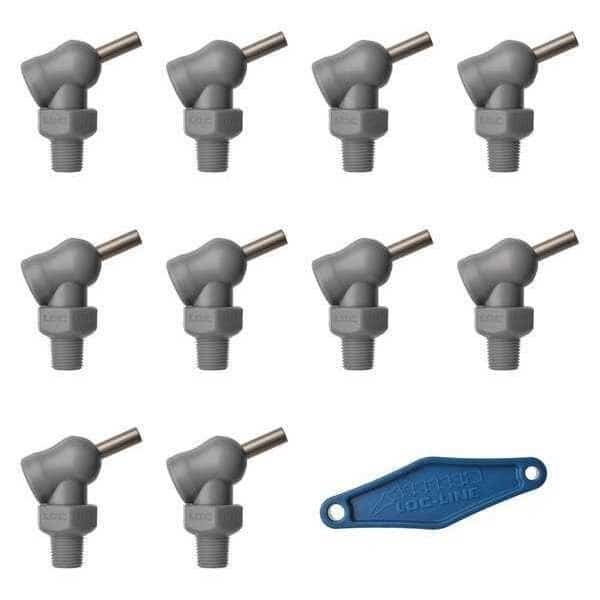 Nozzle, XR Style, 0.160in.dia, PK10, Loc-Line, Mfr#: 79054-G