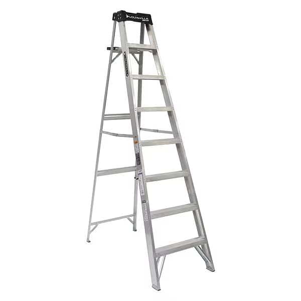 8 ft Aluminum Stepladder, 300 lb Capacity