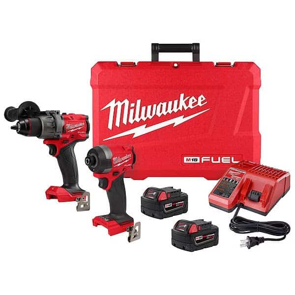 M18 FUEL 2-Tool Combo Kit + SHOCKWAVE Impact Duty Driver Bit PACKOUT Set, 100PC