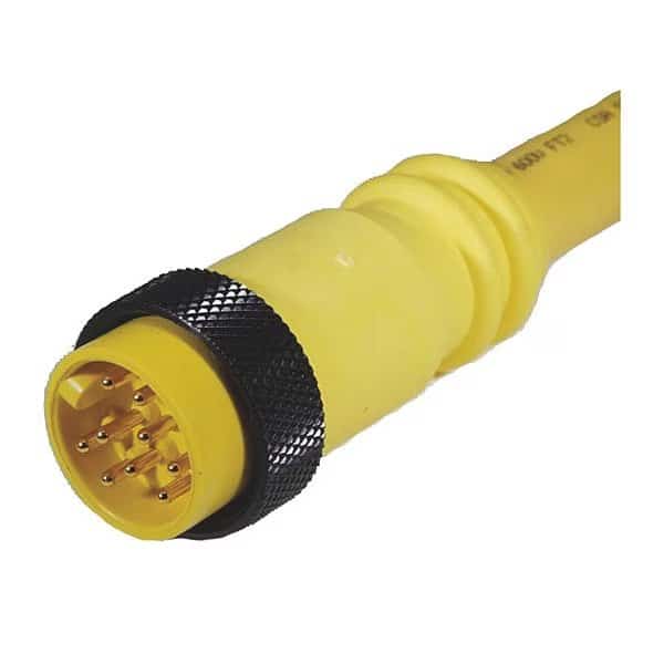 Cordset, Mini, PVC, Male, 12 Pole, 6 ft., REMKE, Mfr# 112B0060AP