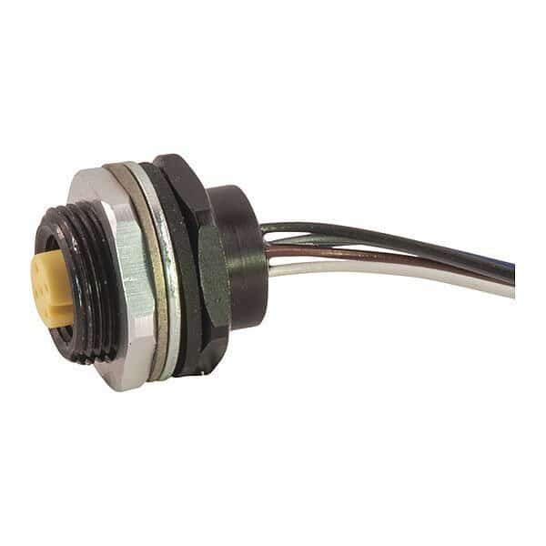 Recptacl, Sngle Key, F, 4 P, 1 ft., Bk Pnl Mt
