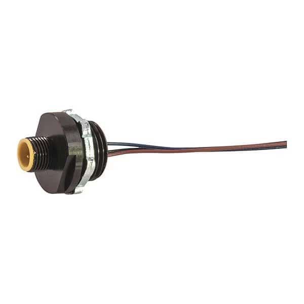 Receptacle, Single Key, Male, 3 Pole, 1 ft.