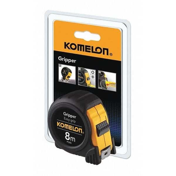 8m Metric Tape Measure, 25mm Blade, Black