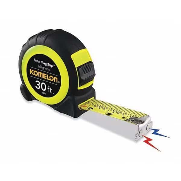 30 ft. Tape Measure, 1" Blade, Komelon, Mfr#: 7330
