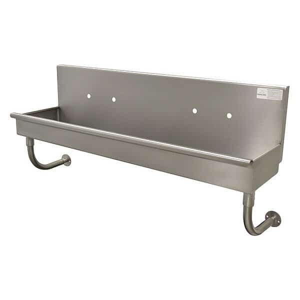 Hand Wash Sink, ADA, 2 Station, Faucets Opt