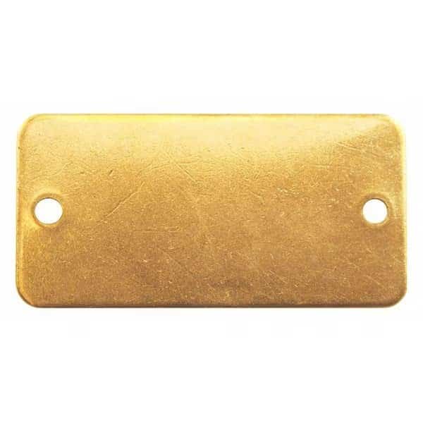 Tag,2-Hole,Rectangle,Brass,1"Hx2 W,PK100, Mfr#: 41272, C.H. HANSON