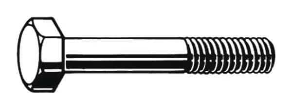 Class 10.9, M16-2.00 Structural Bolt, Plain Steel, 80 mm L, 25 PK