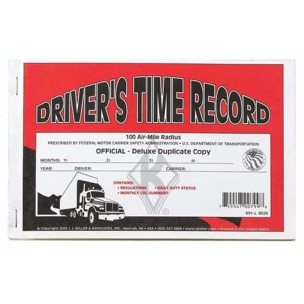 Drivers Exemption Logbook, Book With Carbon, 8 1/2 x 5 1/2, 2 Plies
