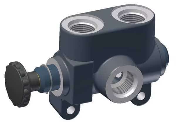 Hydraulic Selector Valve, Four-Way / Two Positions, 30 gpm, 3,000 psi, 4 in Overall Ht