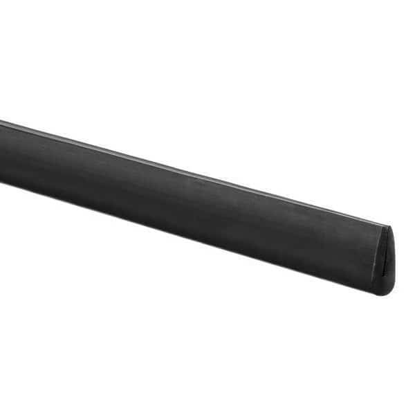 Rubber Edging, Neoprene, 25 ft Length, Non-Adhesive Backing, 37/64 in Overall Width, Style: F