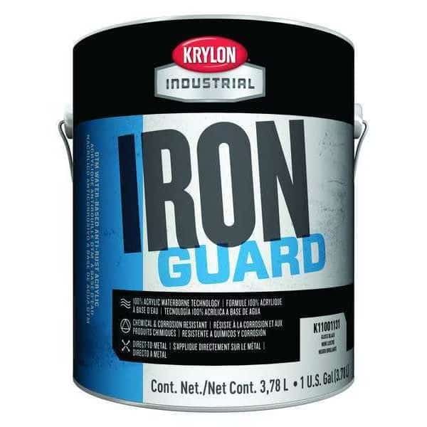 Interior/Exterior Paint, Semi-Gloss, Water Base, Orange, 1 gal