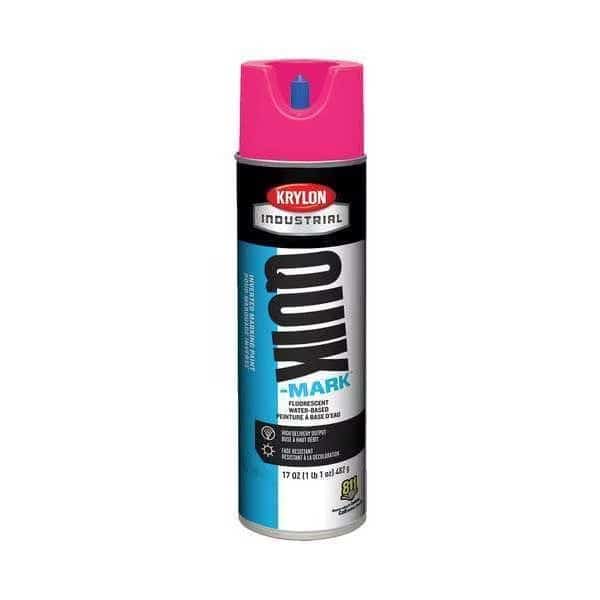 Inverted Marking Paint, 17 oz., Fluorescent Pink, Water -Based