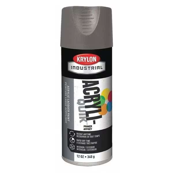General Purpose Spray Paint, Stone Gray, High-Gloss, Solvent, 12 oz.