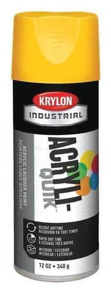 Spray Paint, Sun Yellow, Gloss, Solvent, 12 oz