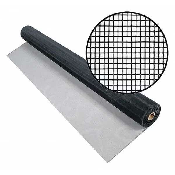 Replacement Screen, Aluminum, 36 in W, 100 ft L, 0.011 in Wire Dia, Charcoal