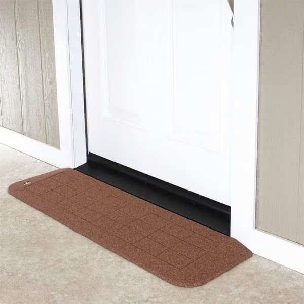 ADA Ramp, 1-1/8" H, 12-1/4" L, 42" W, Brn