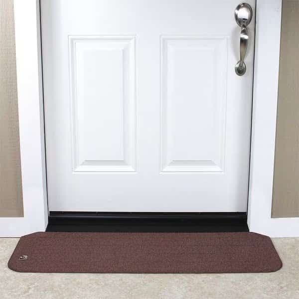 ADA Ramp, 1-1/8" H, 12-1/4" L, 42" W, Brn