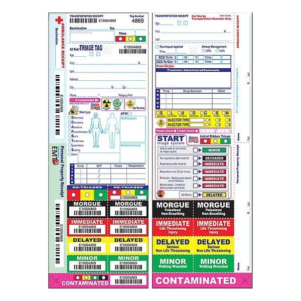All Risk Triage Tags, PK50