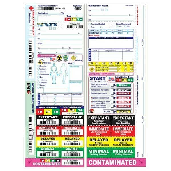 Military Triage Tags,PK50, Mfr#: DMS 05006M, DMS