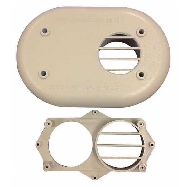 Flush-Mount Vent Kit, Plastic, 2" Vent, GOODMAN, Mfr# 0170K00001S