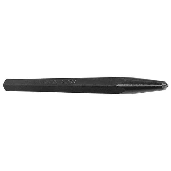 Center Punch,4-1/2in L,Steel,Black Oxide, Mfr#: 24001, MAYHEW PRO