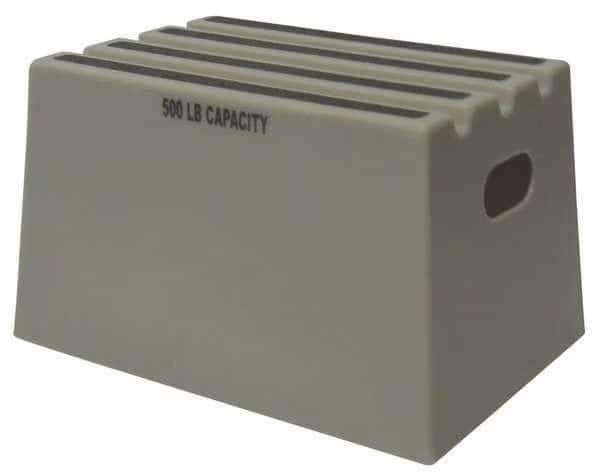 Box Step, 1 Steps, 500 lb Load Capacity, 11 3/4 in Overall Height, Plastic, Gray