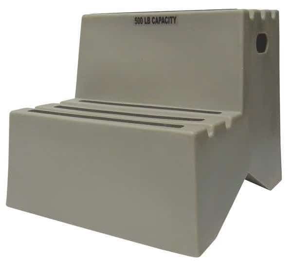 Step Stand,2 Steps,Polyethylene,Gray, Mfr#: ST217-07, DPI