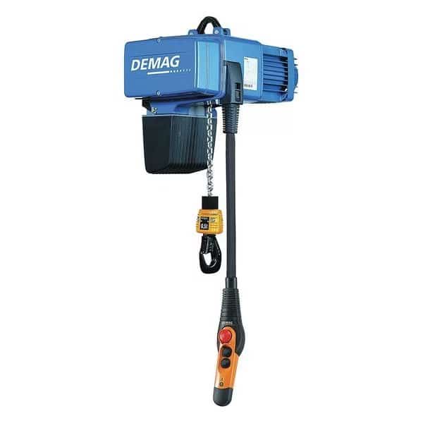 Electric Chain Hoist, 500 lb, 16 ft, Hook Mounted - No Trolley, 230V, Blue