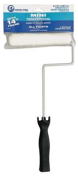 Mini Paint Roller Frame, Plastic Handle, 6-1/2" Rollers