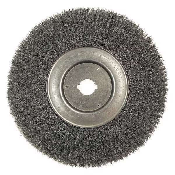 10" Narrow Face Crimped Wire Wheel .014" Steel Fill 1" Arbor Hole