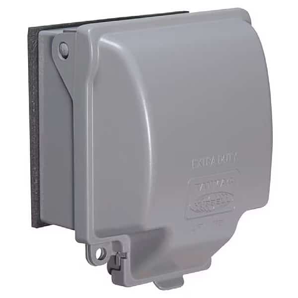 2 Gangs -Gang Vertical Weatherproof Cover, , Aluminum