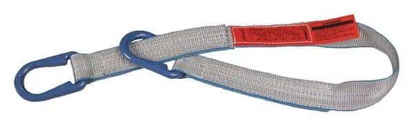 Web Sling, Type U, 14 ft L, 2 in W, Polyester, Silver