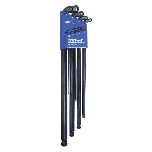 9 Piece Metric L-Shape Hex Key Set, 17609, EKLIND, Mfr# 17609