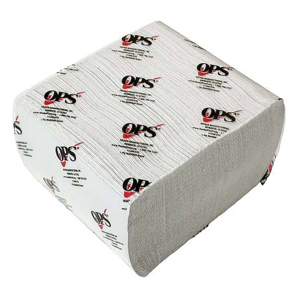 OPS Green Multifold Paper Towels, 1 Ply, 250 Sheets, White, OPS, Mfr# 1260-01G