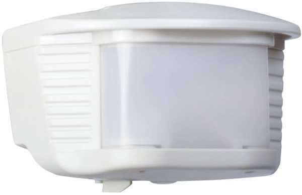 Motion Sensor, 180 Degree, 70 ft, Wht, 3in L