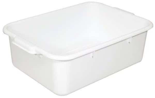 Bus Tub, White, Polypropylene, 7 in. Height
