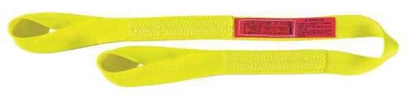 Web Sling, Type 4, 15 ft L, 4 in W, Nylon, Yellow