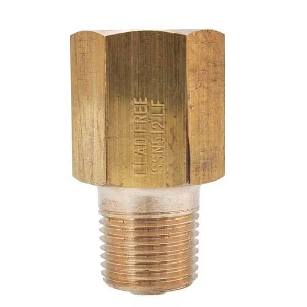 Pressure Gauge Snubber, 0 to 10,000 psi psi, 1/2 in NPT, Lead Free Brass Case Material