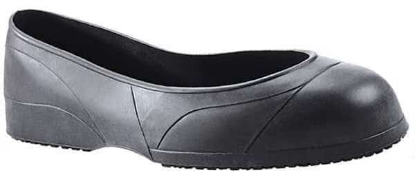 Overshoes, Plain Toe, Rubber, 2 in Height, Pull On Closure, SFC Mighty Grip Sole, Black, M