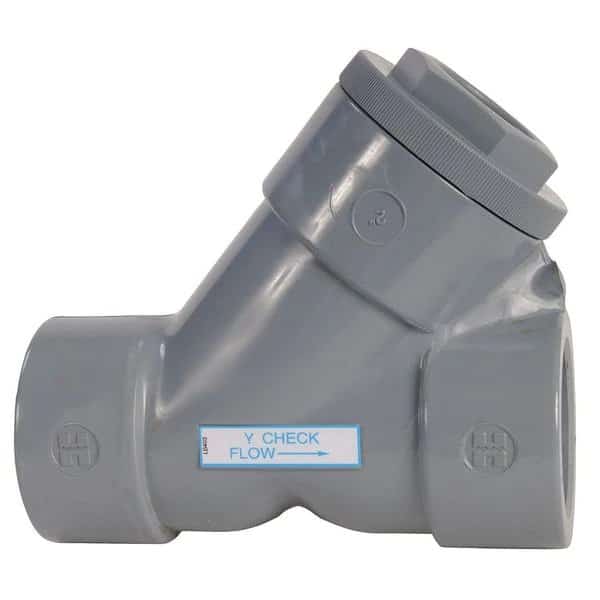 Y-Check Valve, 2-1/2", PVC/EPDM, Socket