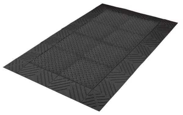 Antifatigue Mat, 36" L x 3 ft. W, 1" Thickness, PVC, Diamond, Black